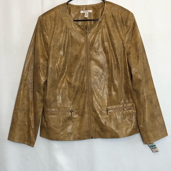 JM Collection Jackets & Blazers - JM Collection faux leather snake print jacket NWT